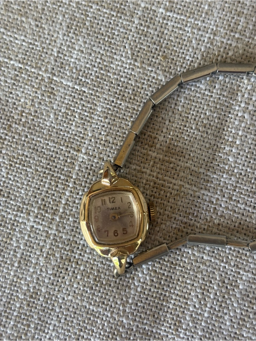 Vintage Timex Women's Gold-Tone Cocktail Watch - Square Face